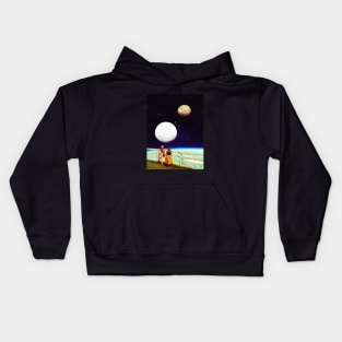 Two Of Us - Space Collage, Retro Futurism, Sci-Fi Kids Hoodie